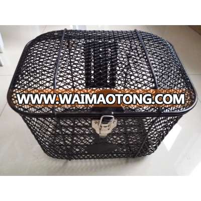 motorcycle steel basket with hasp cover / motorbike basket